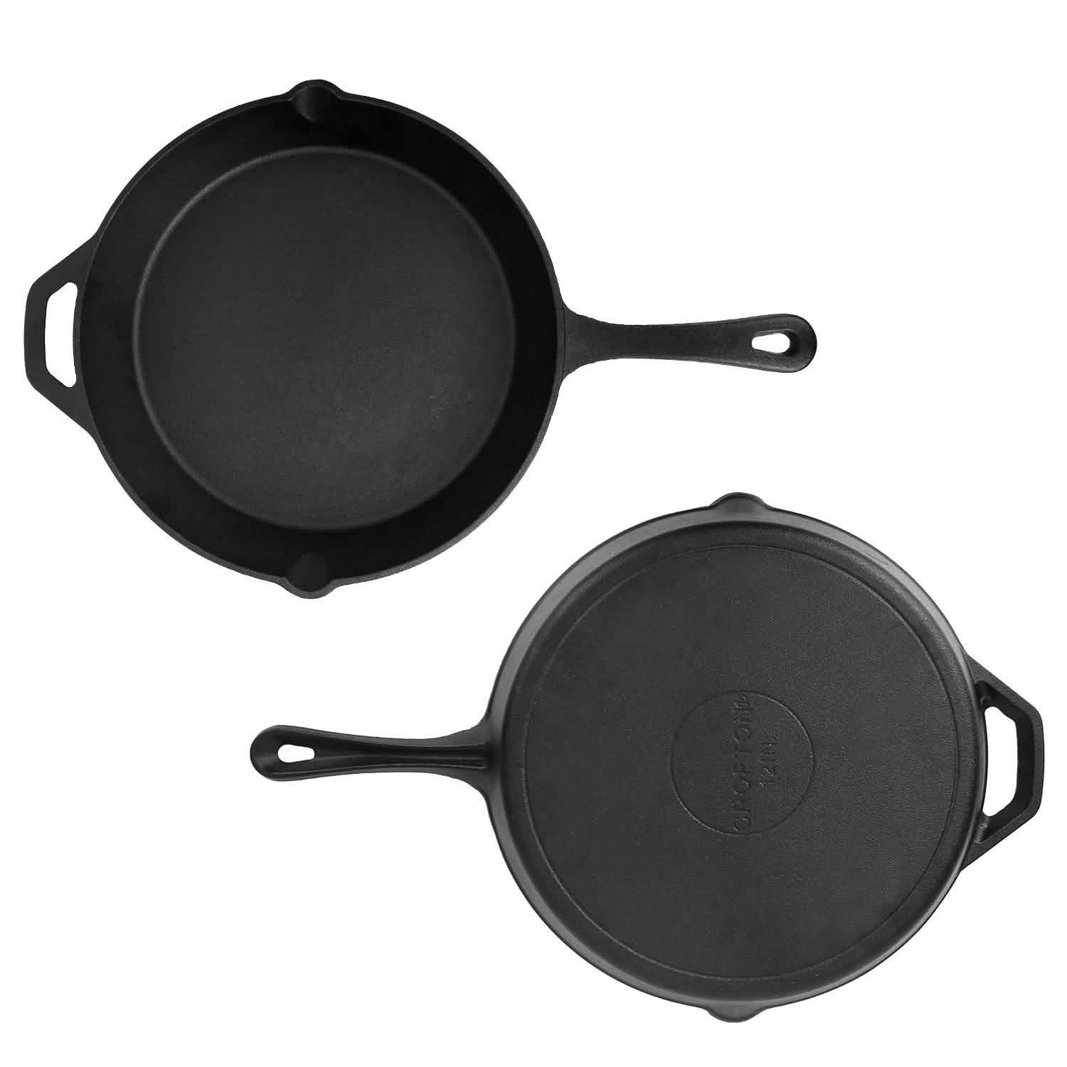 Poêle en fonte pré-assaisonnée de 30 cm compatible four