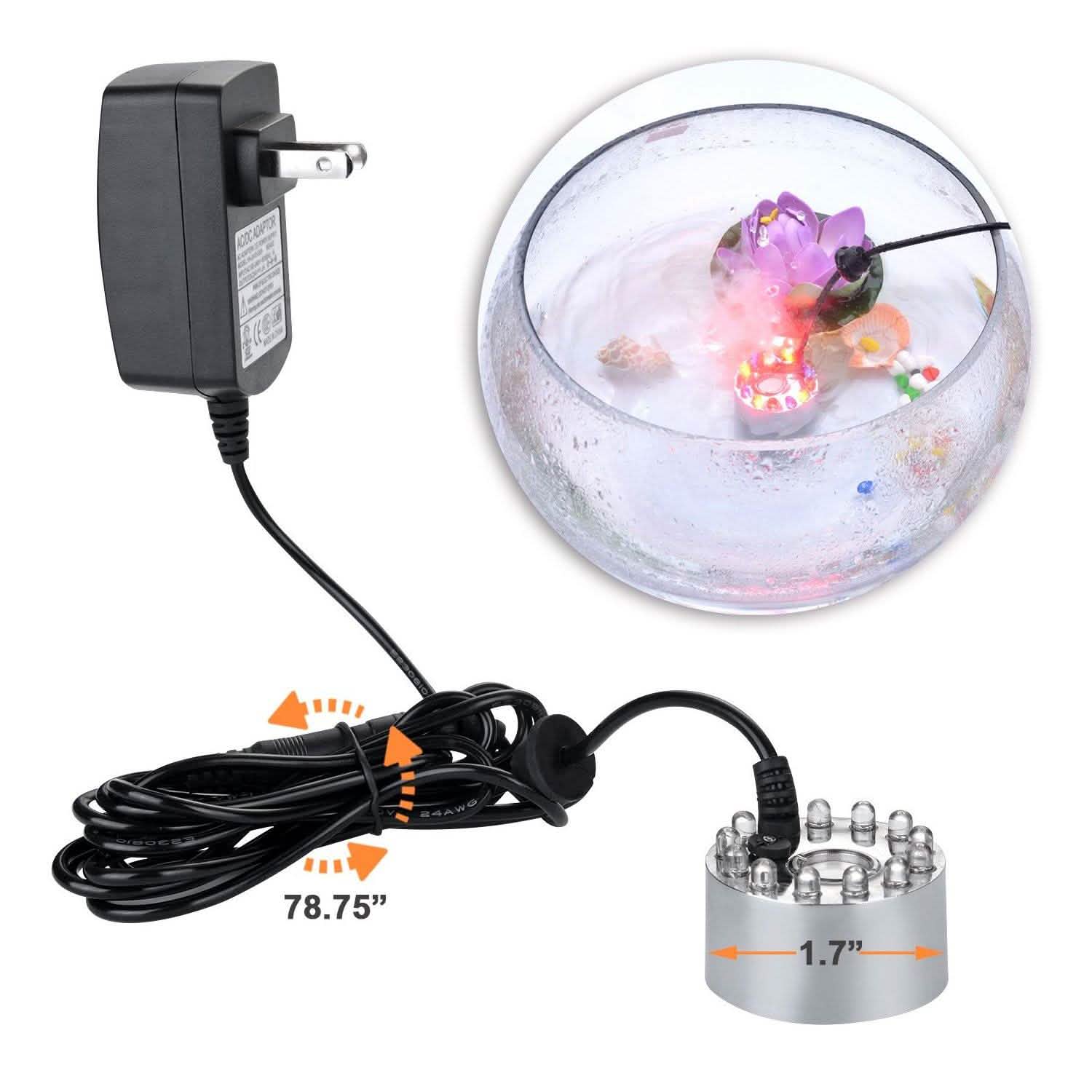 Diffuseur de brume 12 LED changeantes de couleur