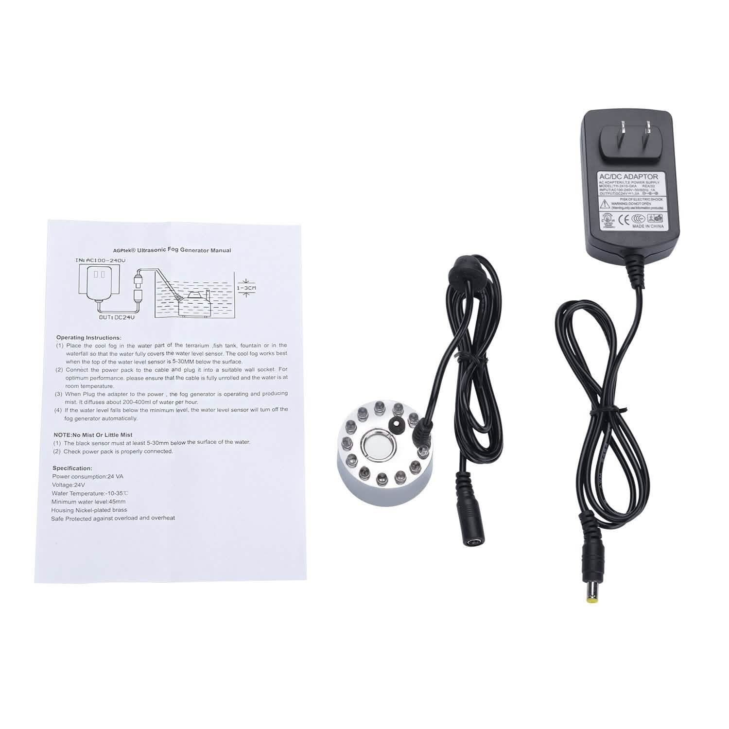 Diffuseur de brume 12 LED changeantes de couleur