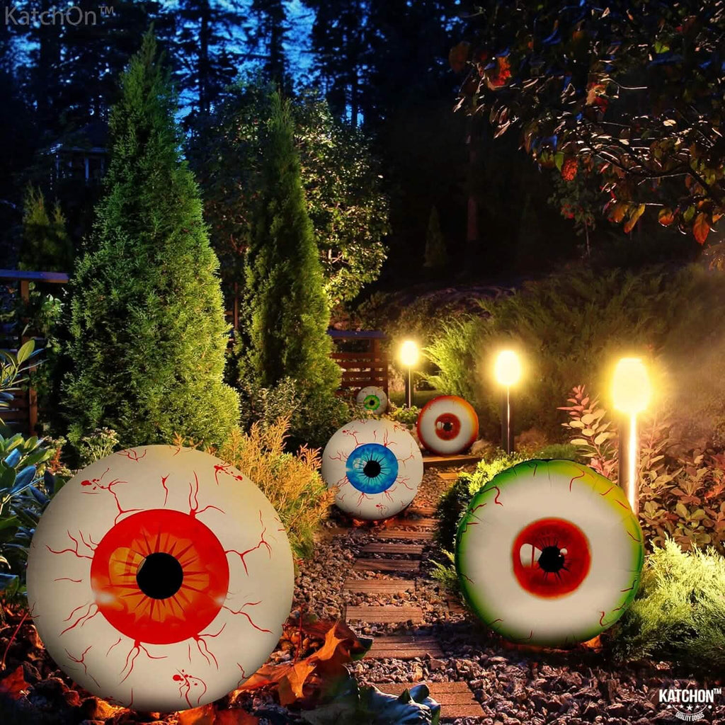 Lot de 12 ballons d'Halloween « œil » de 55 cm