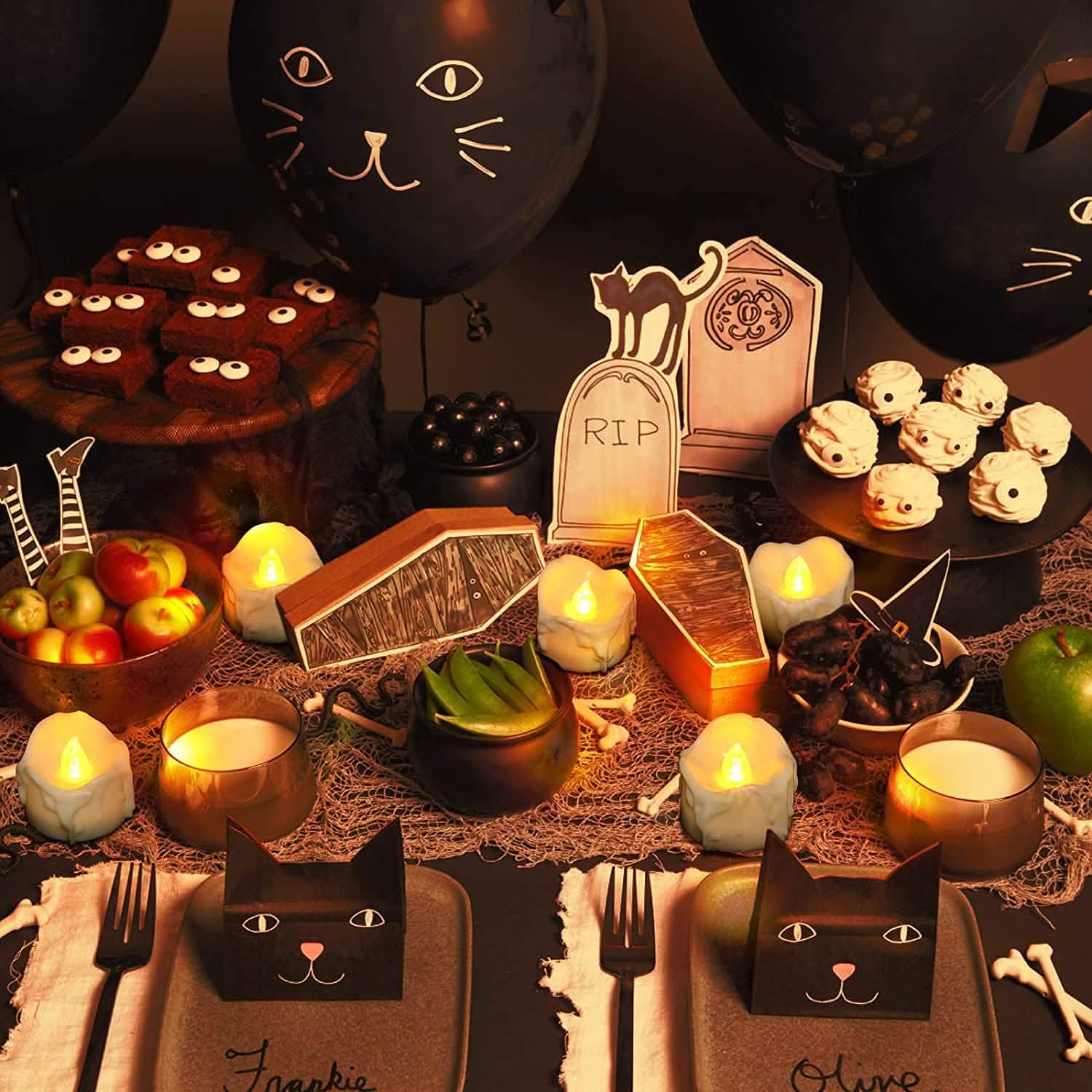 Lot de 12 : Décoration de bougies LED avec minuterie