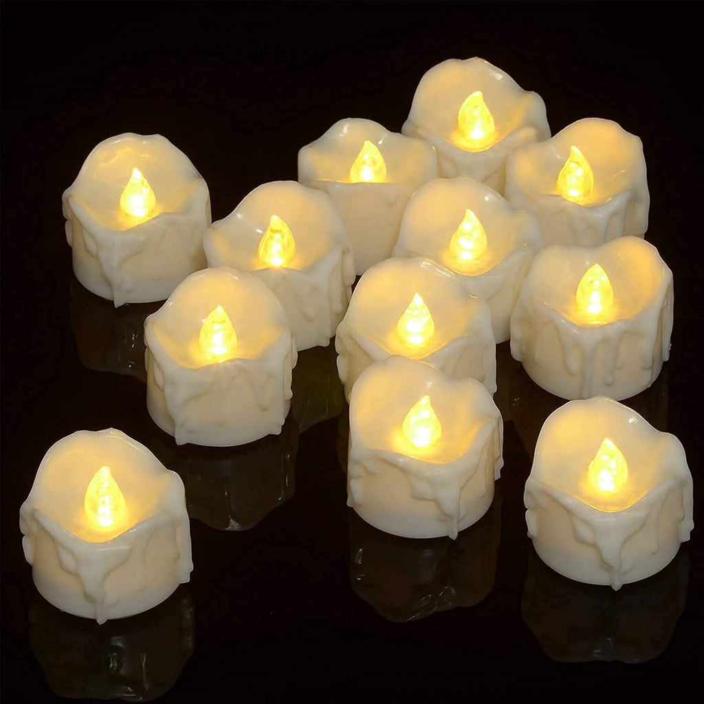 Lot de 12 : Décoration de bougies LED avec minuterie