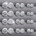 Lot de 12 paires de boucles d'oreilles en zircon et cristal