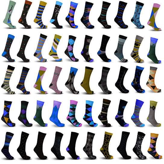 Lot de 12 paires : Chaussettes habillées de qualité supérieure James Fiallo pour hommes
