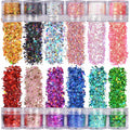 Lot de 12 : Paillettes épaisses holographiques