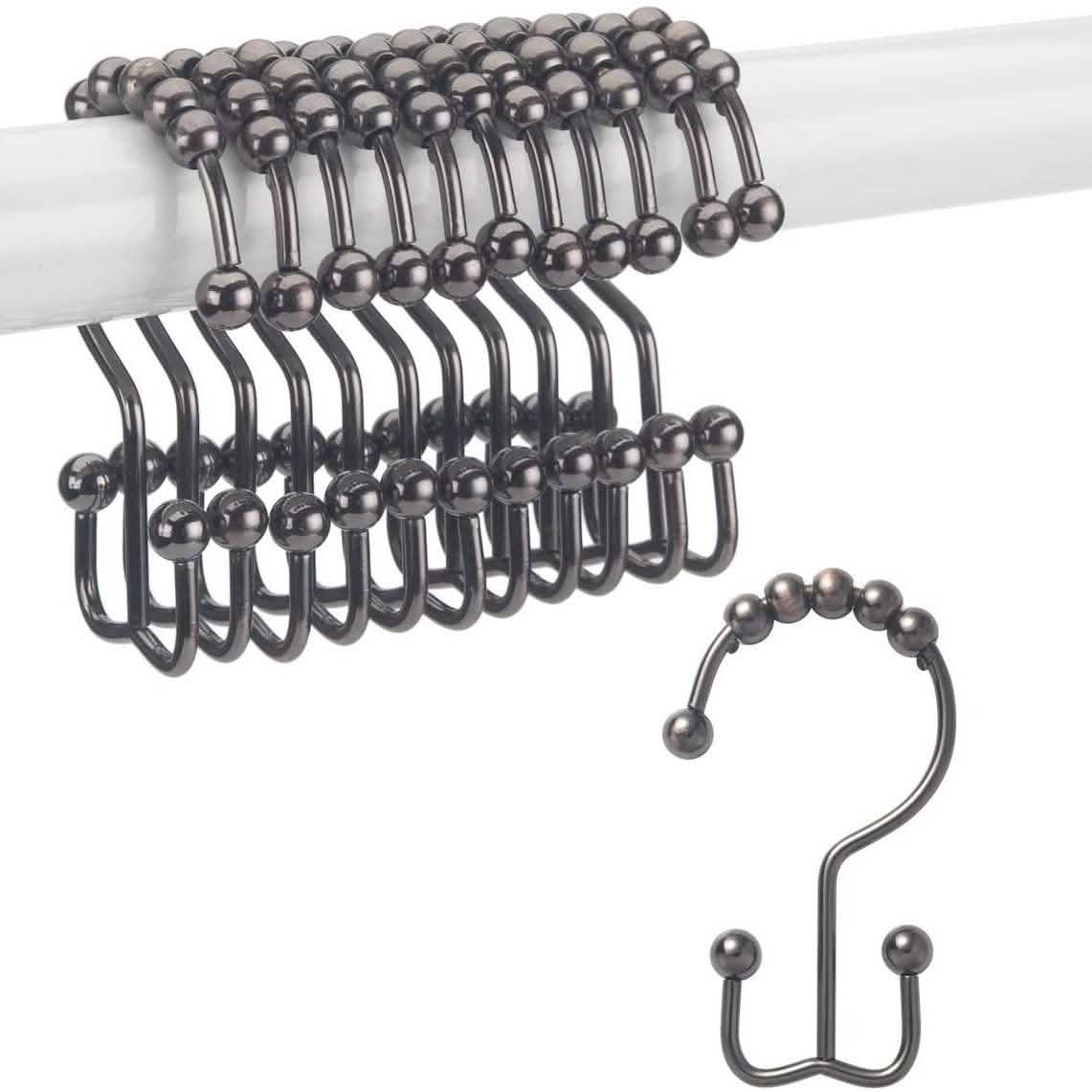 Lot de 12 : Anneaux de rideau de douche Titanker