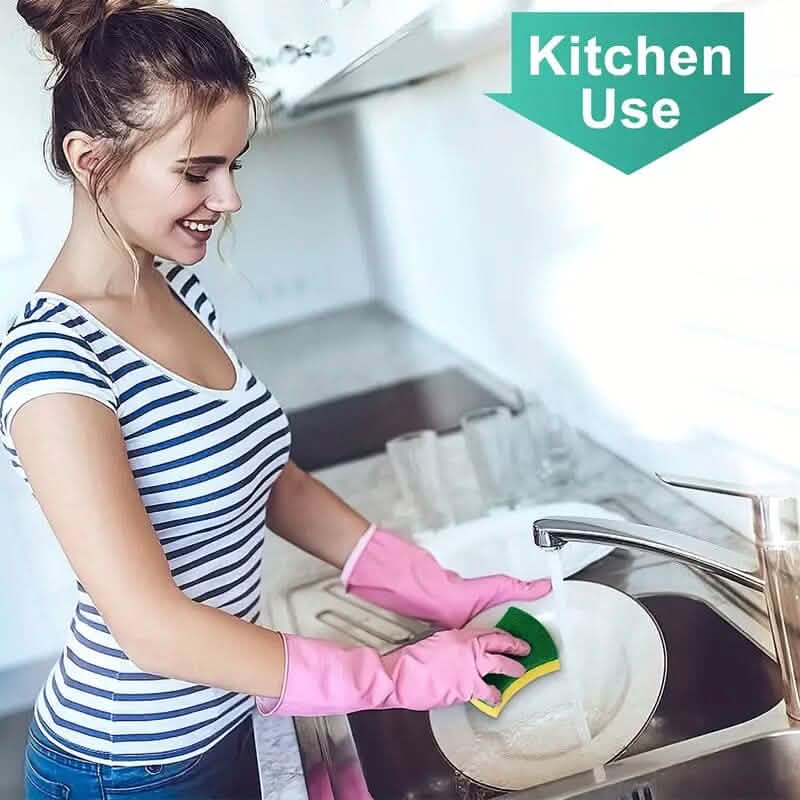 Lot de 12 : Éponge de nettoyage de cuisine en microfibre ultra-fine