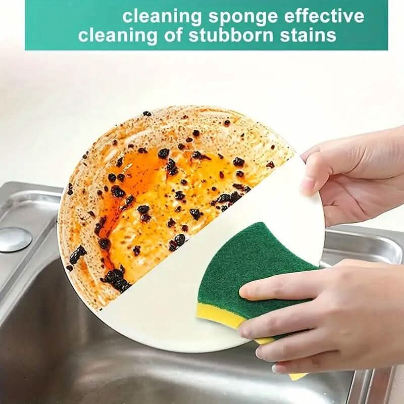 Lot de 12 : Éponge de nettoyage de cuisine en microfibre ultra-fine