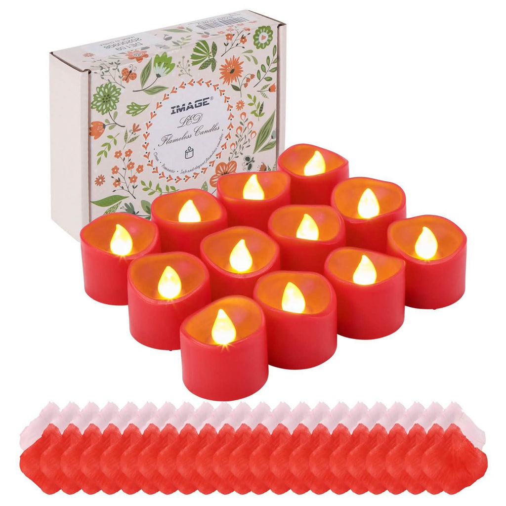 Lot de 12 bougies chauffe-plat LED ambre jaune sans flamme avec minuteur
