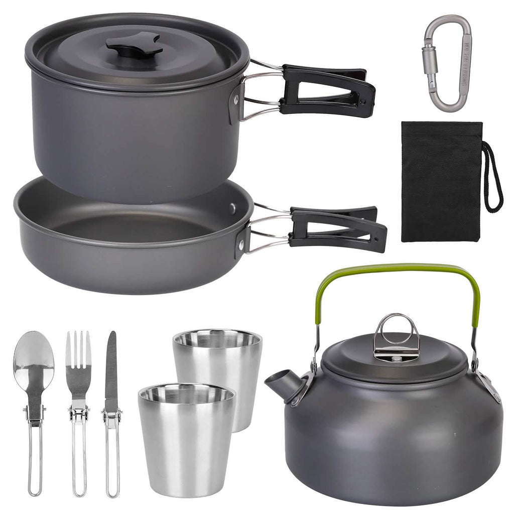 12 pièces : batterie de cuisine de camping