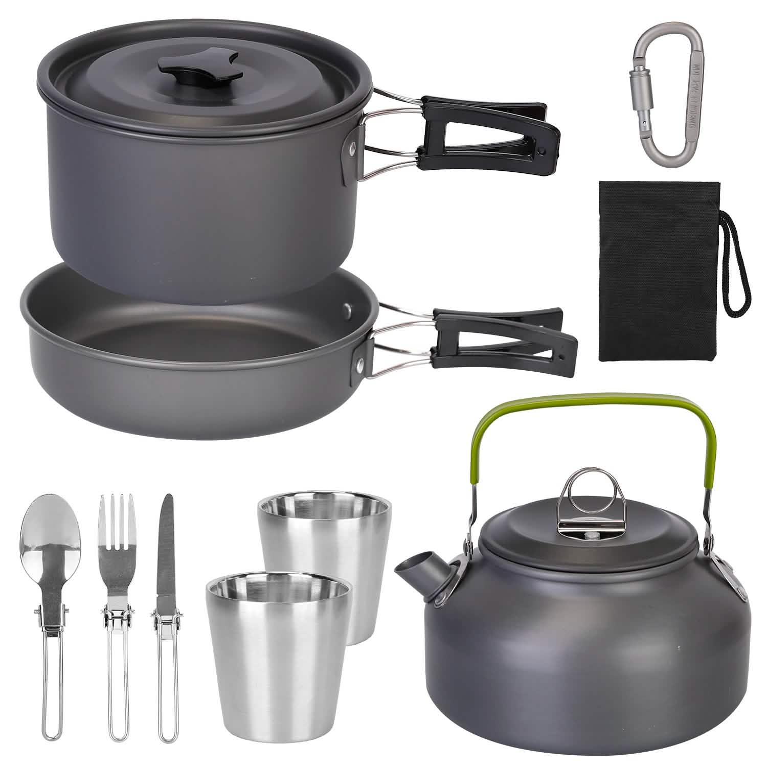 12 pièces : batterie de cuisine de camping
