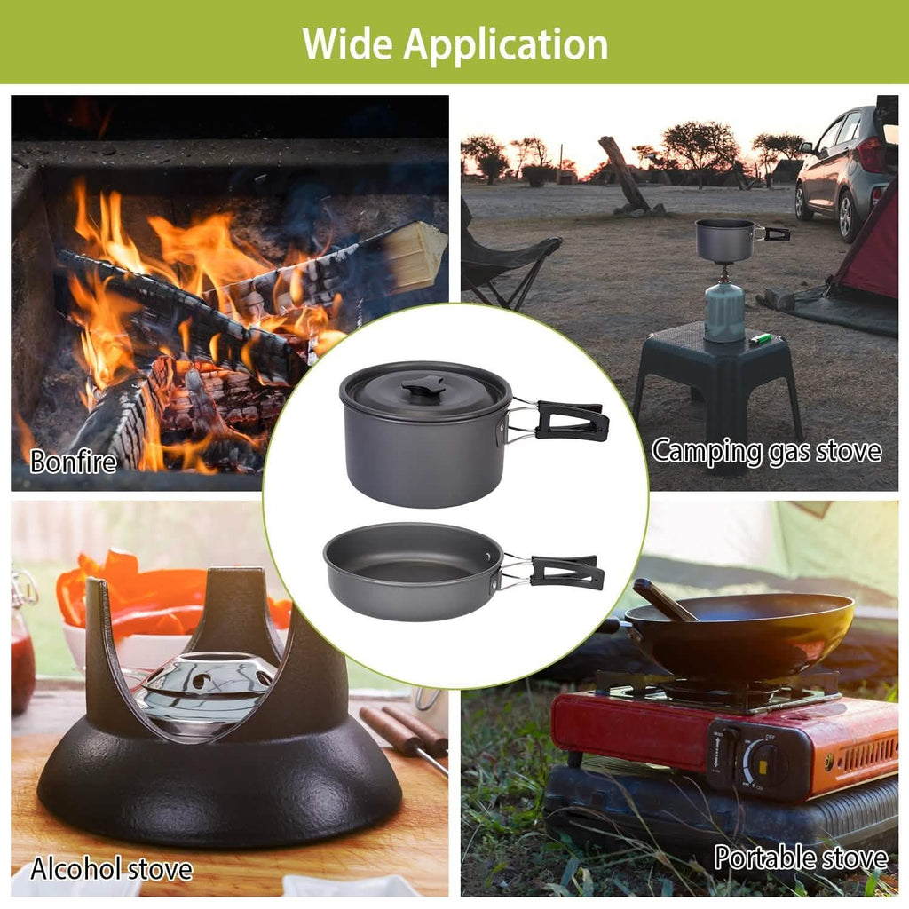 12 pièces : batterie de cuisine de camping