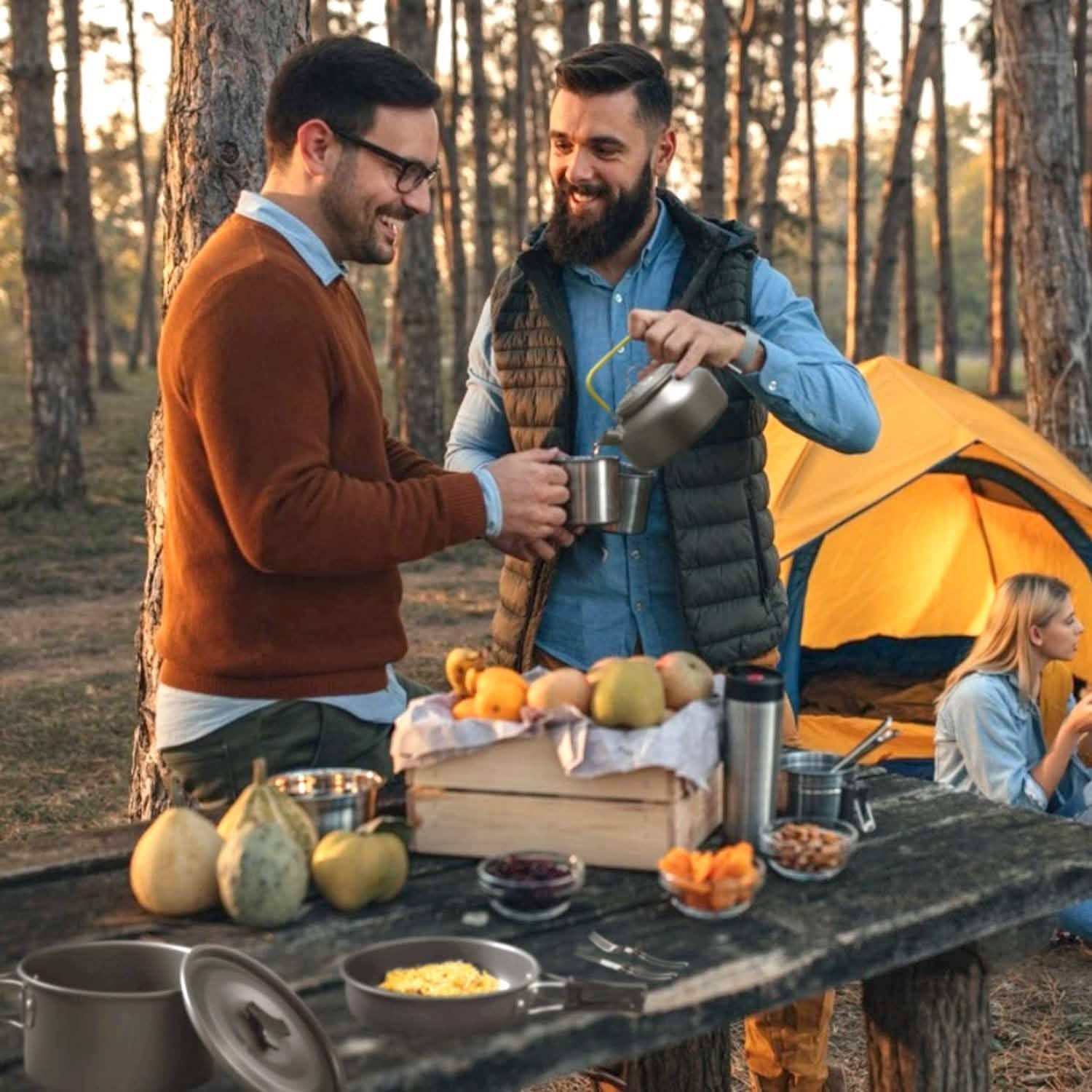 12 pièces : batterie de cuisine de camping