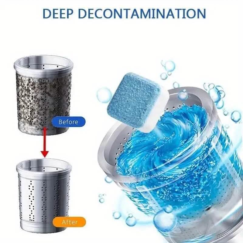 12 pièces : Pastilles de nettoyage effervescentes pour machine à laver