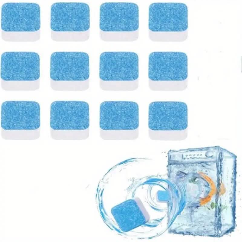 12 pièces : Pastilles de nettoyage effervescentes pour machine à laver