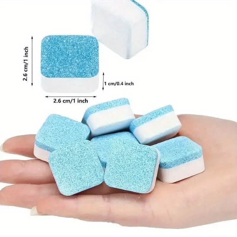 12 pièces : Pastilles de nettoyage effervescentes pour machine à laver