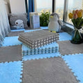 12 pièces : Tapis patchwork recouvrant entièrement le sol