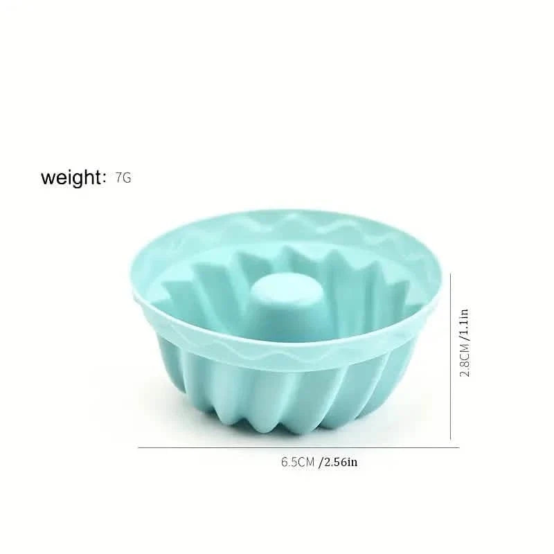 Lot de 12 moules individuels en silicone pour gâteaux Bundt