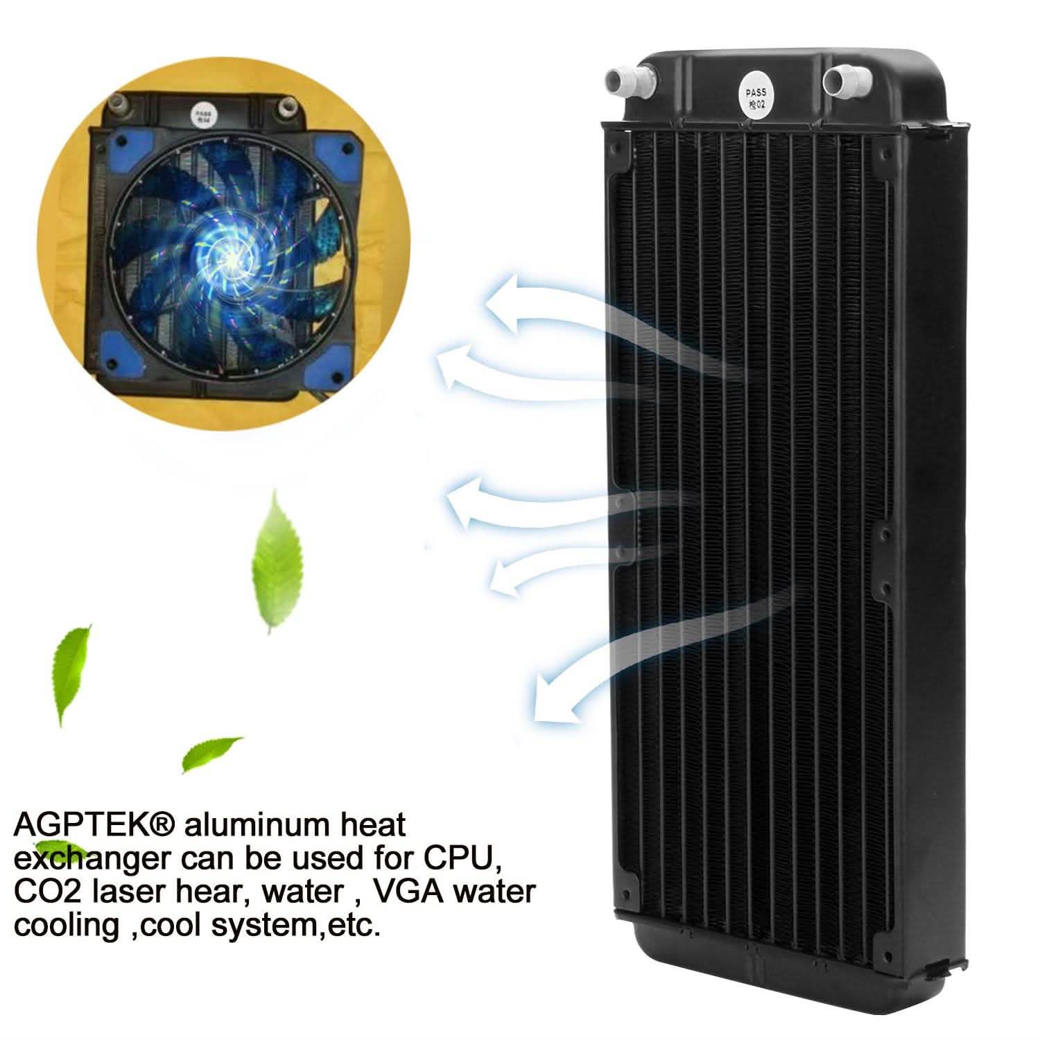 Système de refroidissement par eau à laser CO2 pour CPU en aluminium à 12 tuyaux R240