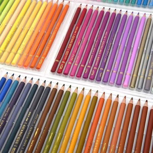 Lot de 120 : Ensemble de crayons de couleur aquarellables