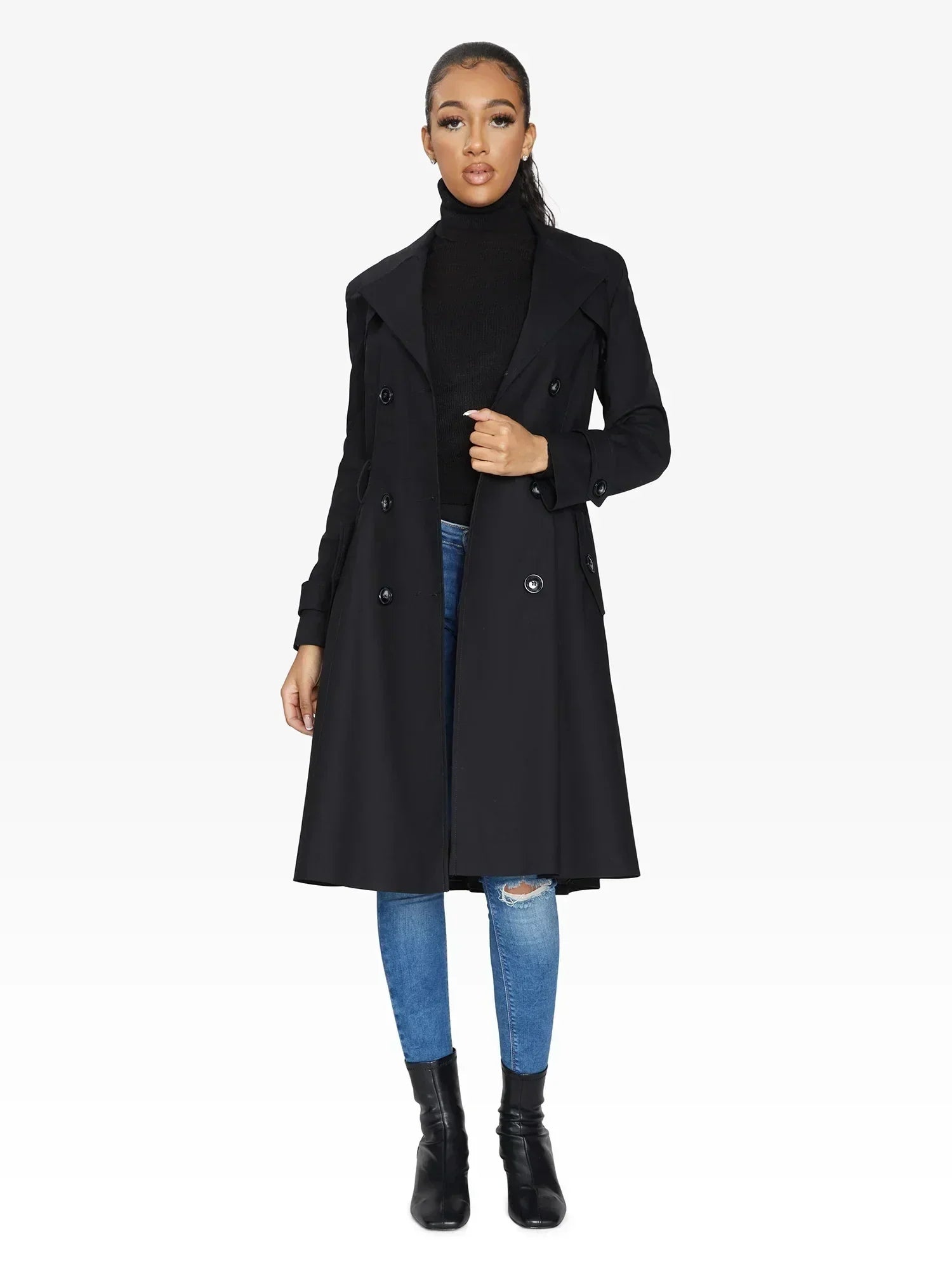 Imperméable trench croisé printemps/été (1201-SP)