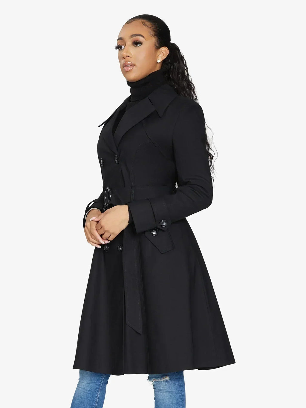 Imperméable trench croisé printemps/été (1201-SP)