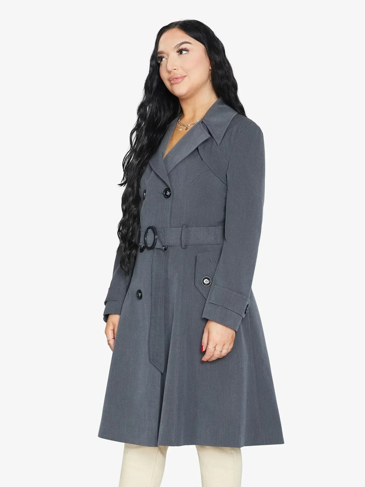 Imperméable trench croisé printemps/été (1201-SP)
