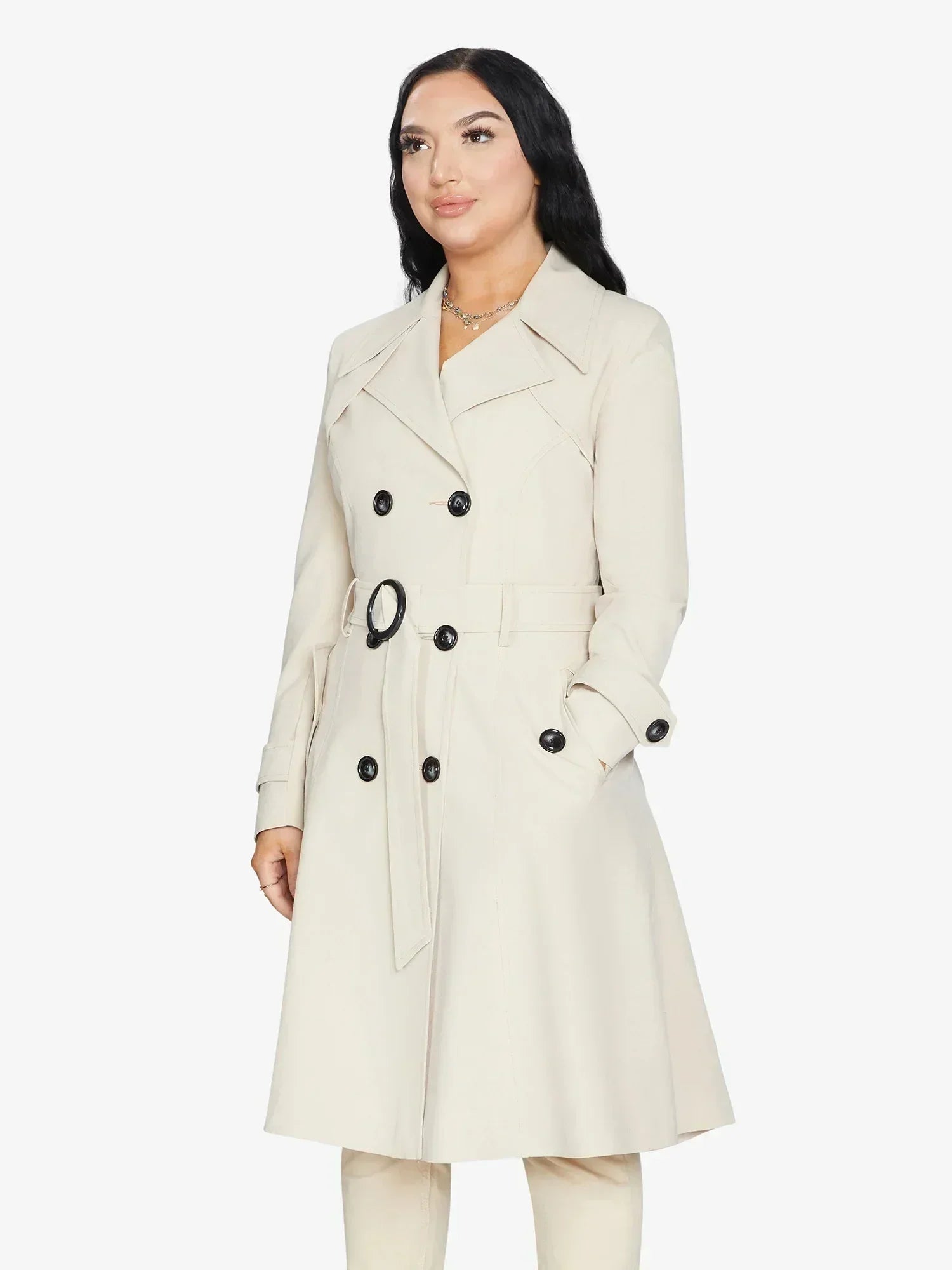 Imperméable trench croisé printemps/été (1201-SP)