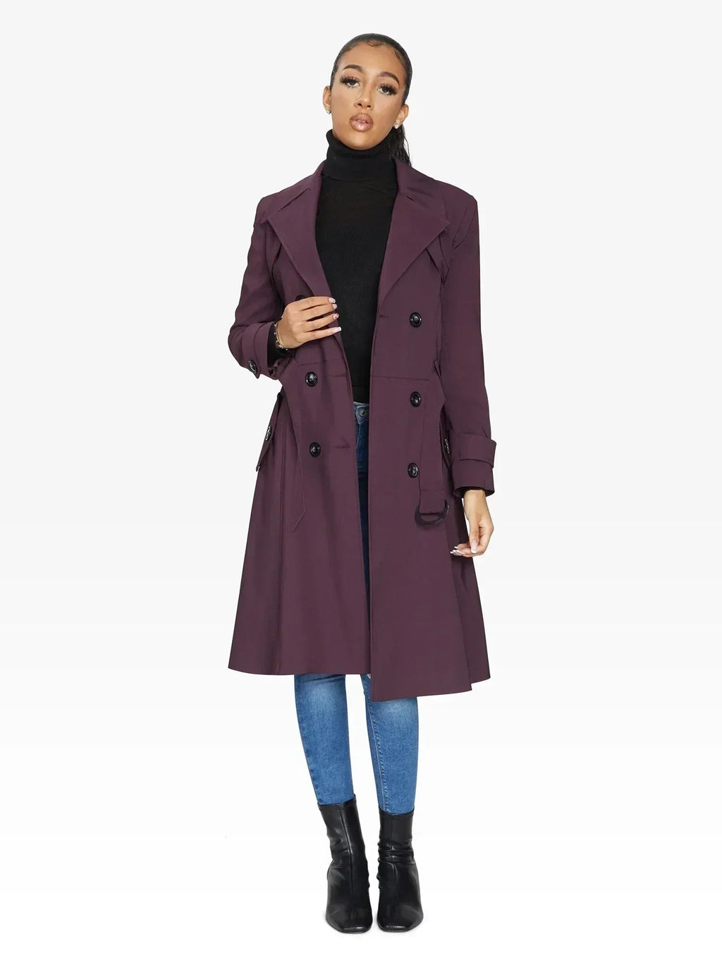 Imperméable trench croisé printemps/été (1201-SP)