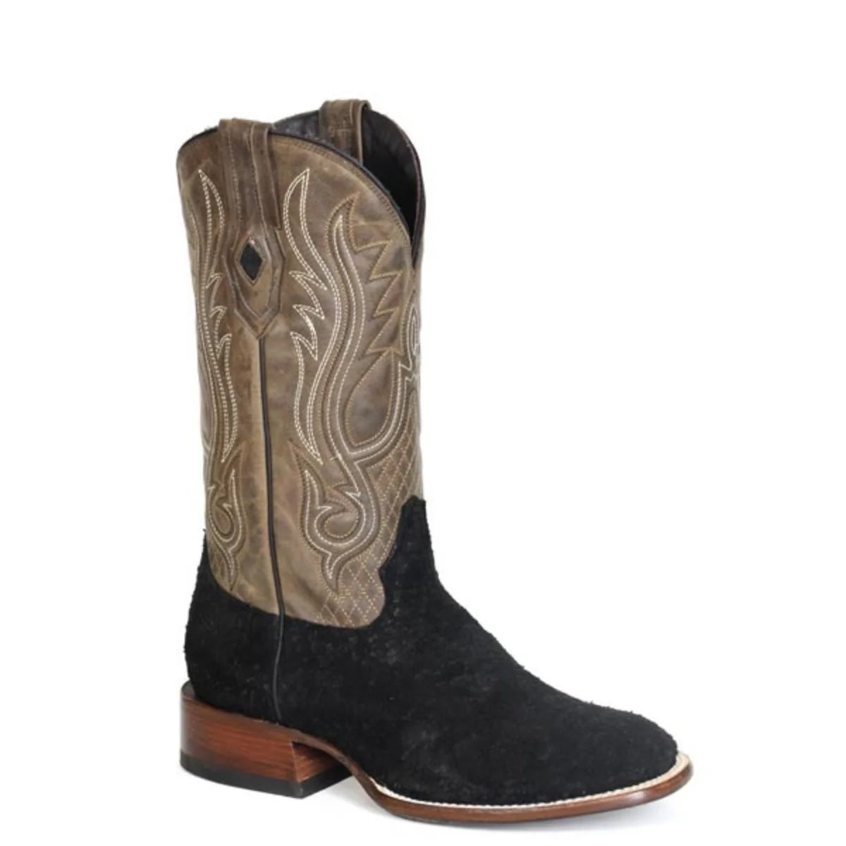 Bottes de cowboy Stetson River Horse (noir) en hippopotame pour homme