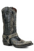 Stetson Outlaw Eagle Biker (Noir) - Bottes de cowboy pour homme
