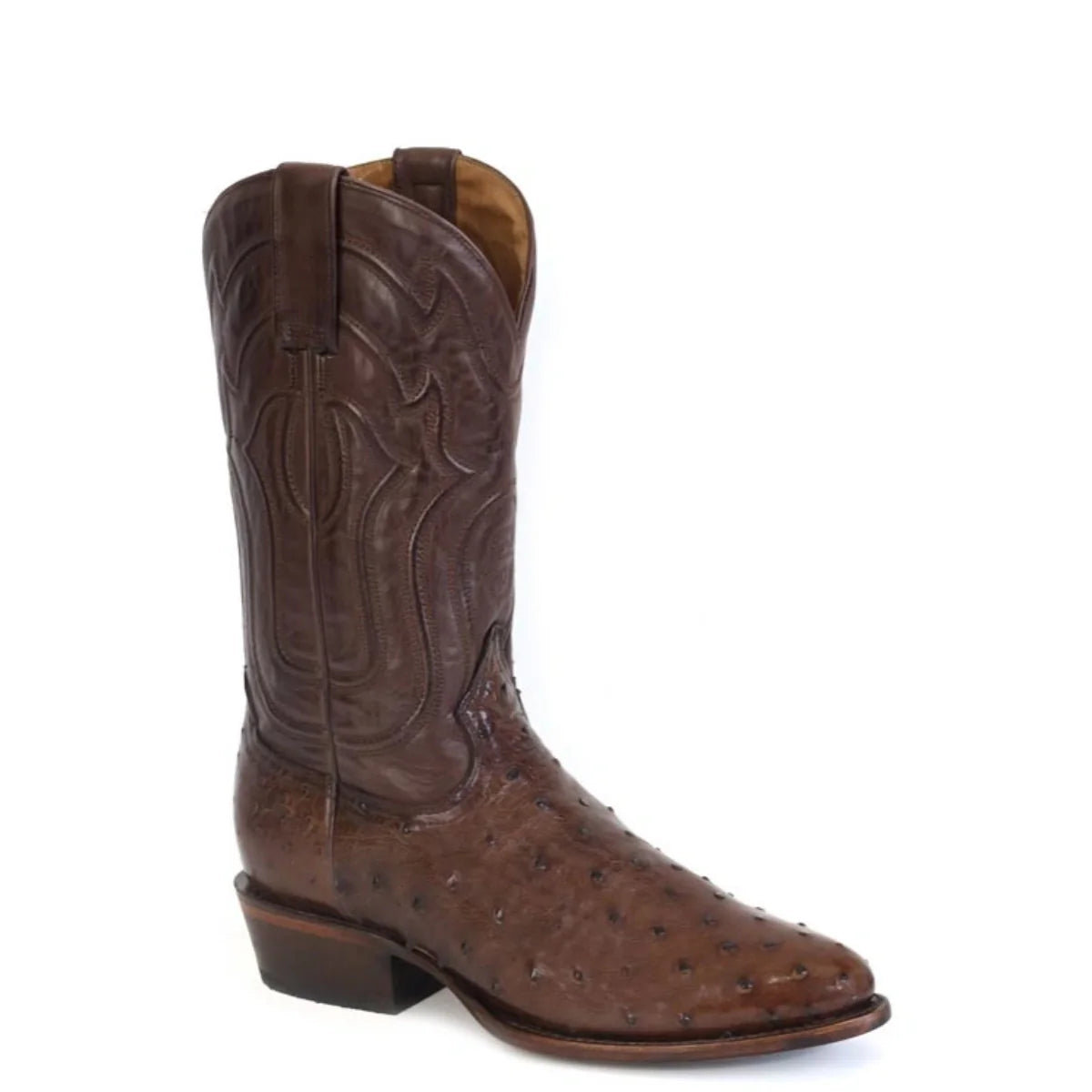 Stetson Chisholm (Brown) - Bottes de cowboy en autruche pour hommes