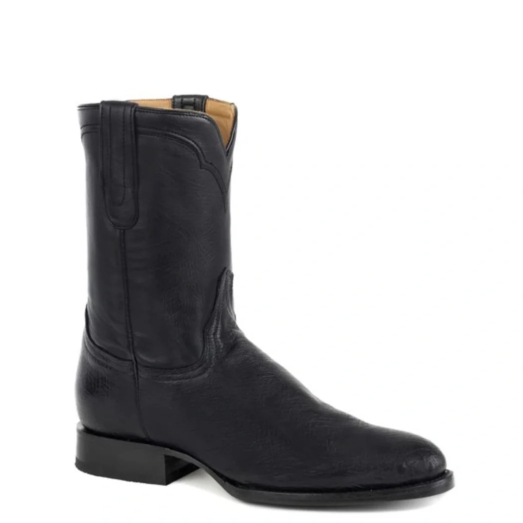 Stetson Clay (Noir) - Bottes de cowboy en autruche pour homme