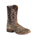 Bottes de cowboy Stetson Cattleman (marron) en cuir véritable pour homme