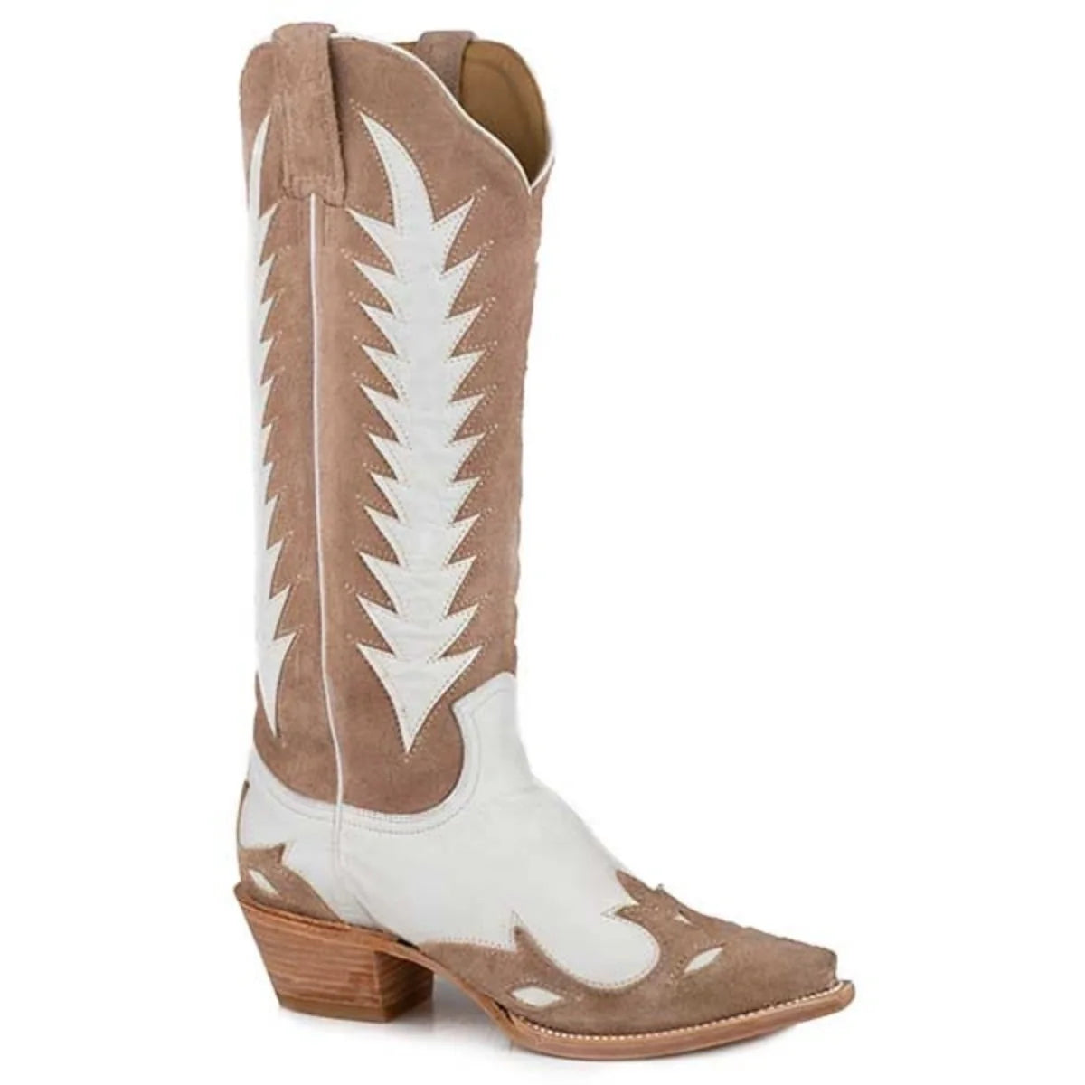 Botte de cow-girl Stetson Beth (Tan) - Femme, en cuir suédé