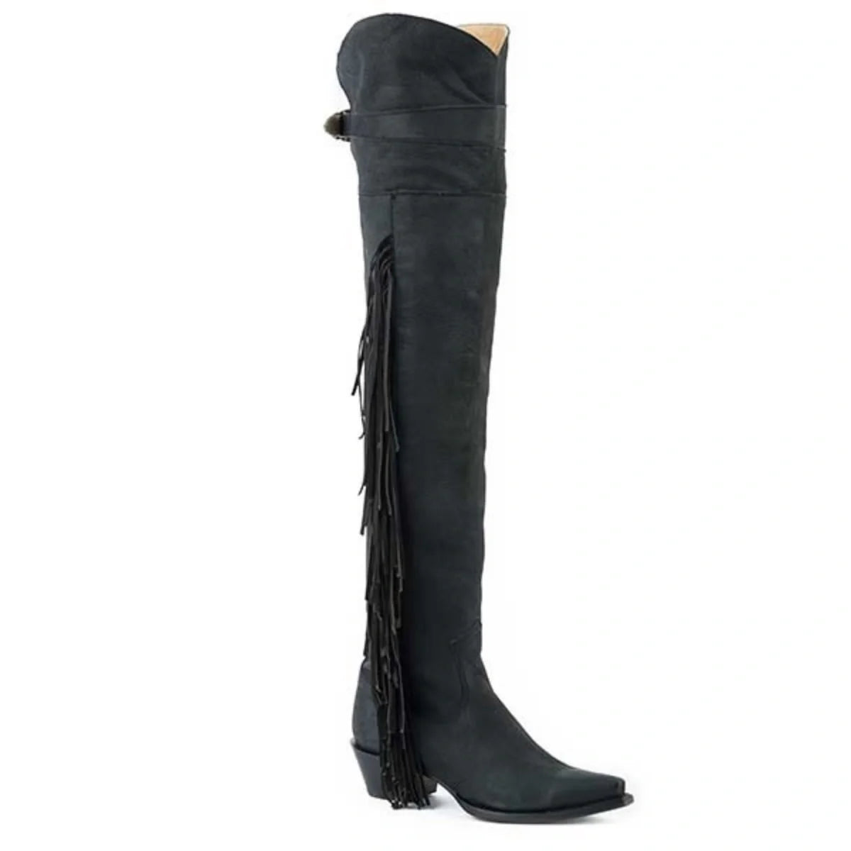 Botte de cow-girl Stetson Glam (Noir) en cuir suédé pour femme