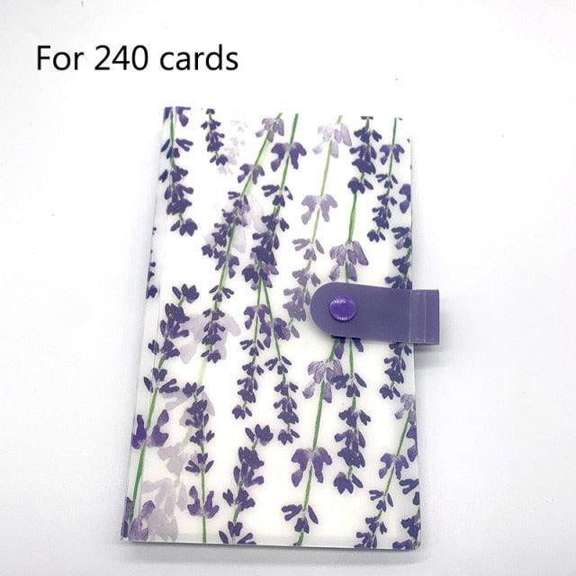 Capacité de 120/240 cartes Range-cartes Classeurs Albums pour cartes de 60 x 90 mm Housse de livre photo Albums de scrapbooking familial Cadeau d'anniversaire de famille pour couple