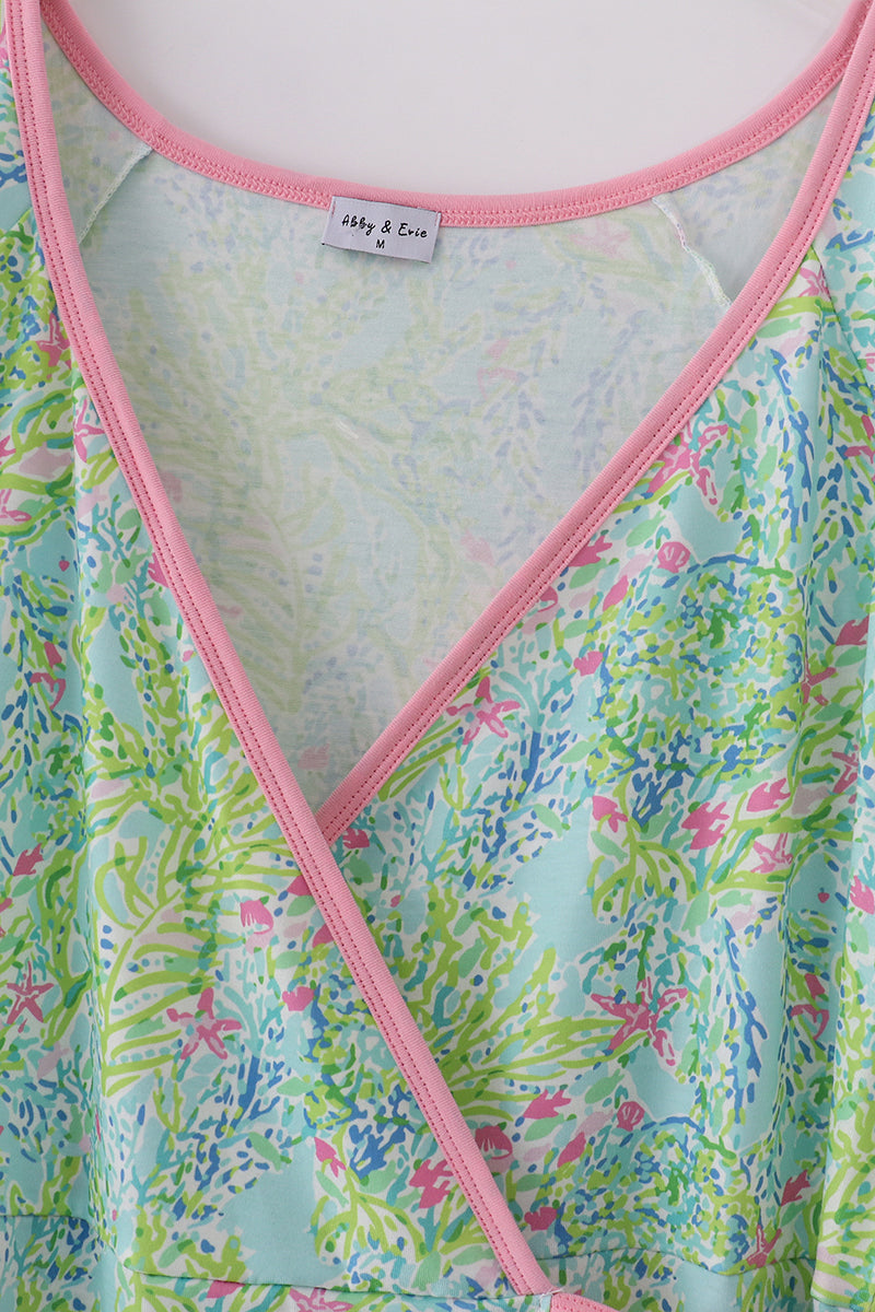Robe à volants adulte imprimé brise de prairie
