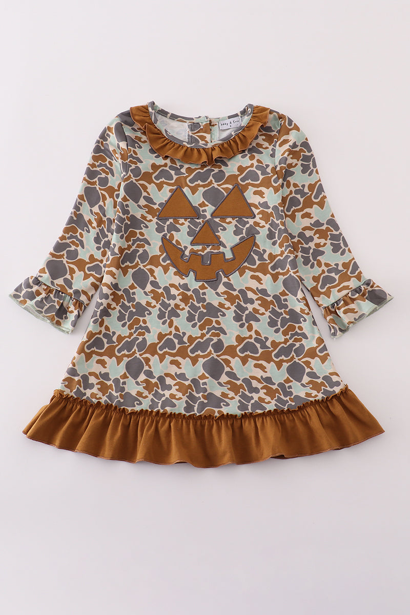 Robe à volants et applique camouflage Halloween