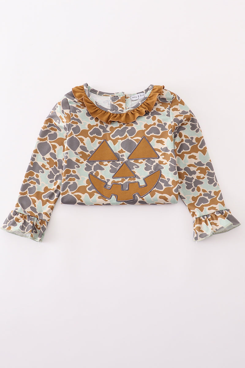 Robe à volants et applique camouflage Halloween