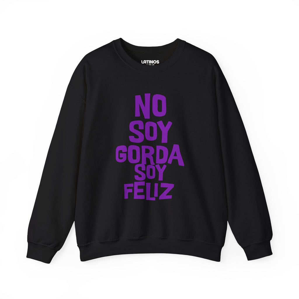 Pull ras du cou « No Soy Gorda Soy Feliz » | Mème Latino drôle et viral | 3 couleurs