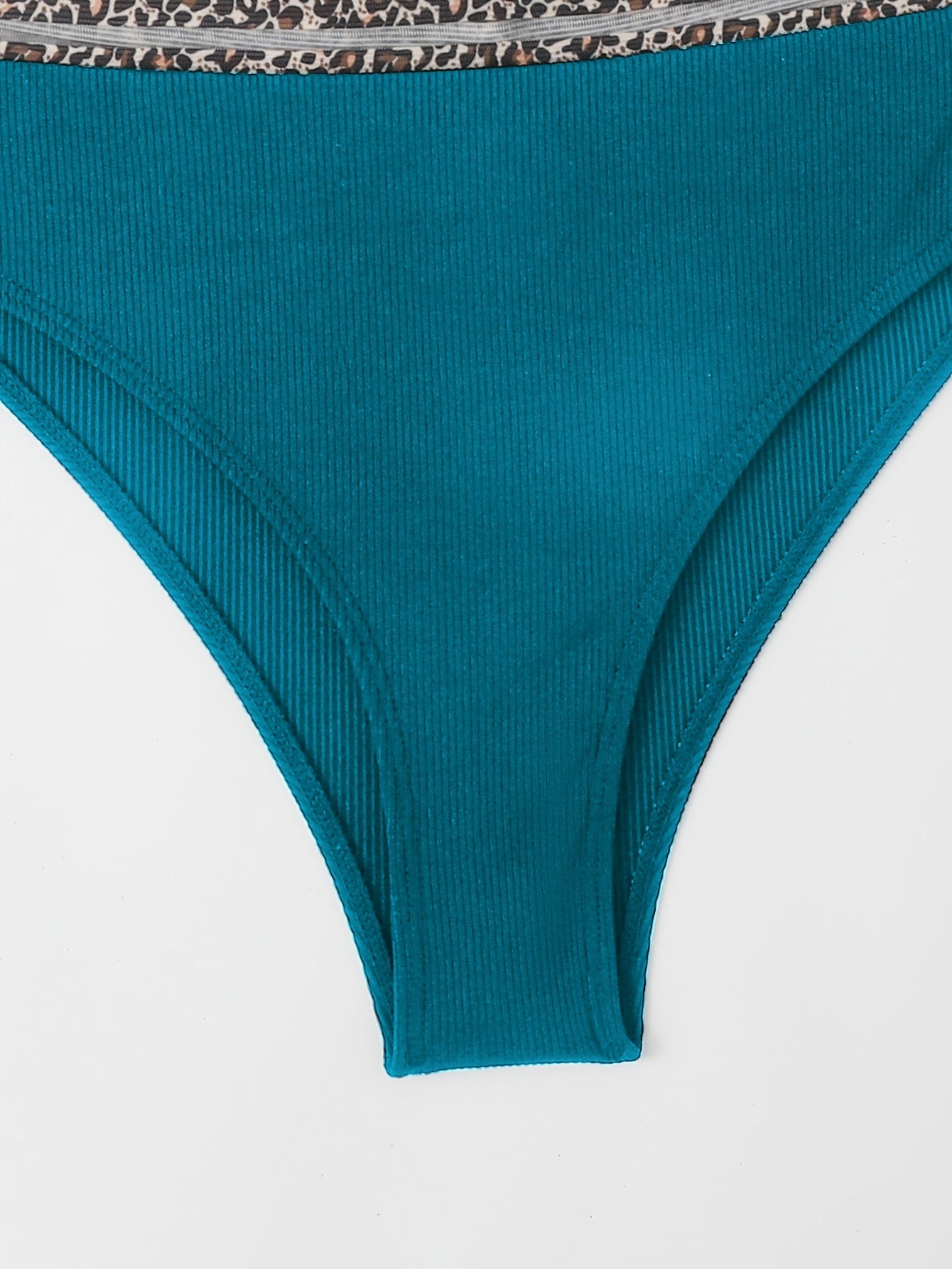 Maillot de Bain Deux Pièces Femme Bikini Taille Haute Bandeau Imprimé Léopard – Ensemble Bikini Super Élastique avec Détails en Maille Séduisants et Coupe Flatteuse – Maillot de Bain Chic Imprimé Animal pour la Plage, la Piscine et les Vacances d'Été