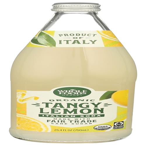 Boisson gazeuse italienne biologique au citron Whole Foods Market, 750 ml