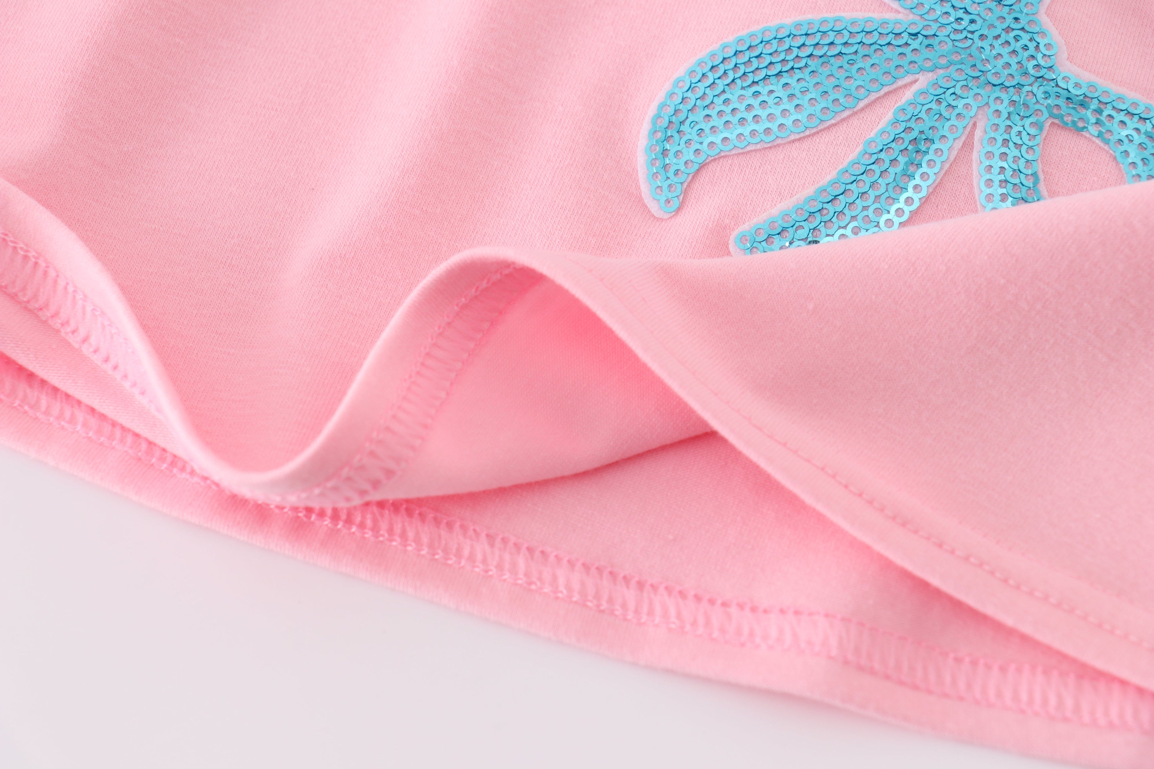 Robe rose à sequins "maman et moi" avec nœud