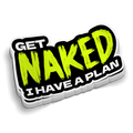 Autocollant de casque de chantier "Get Naked"