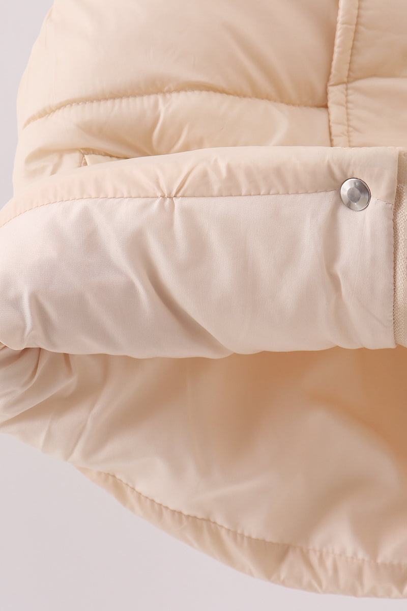 Gilet matelassé crème maman et moi