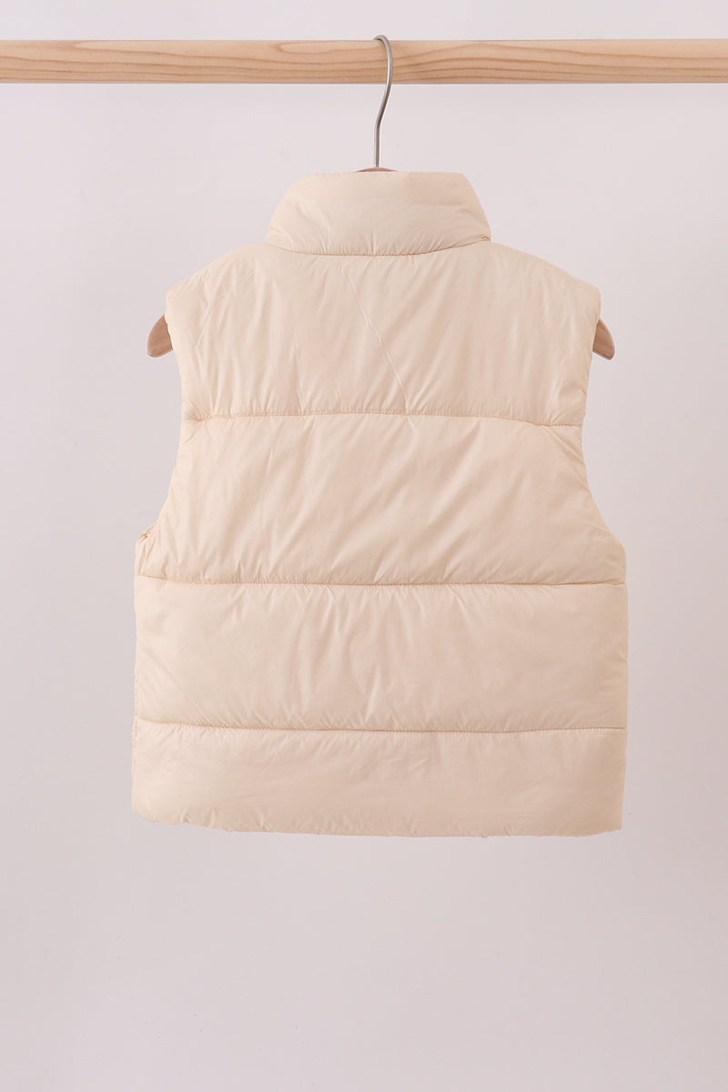 Gilet matelassé crème maman et moi
