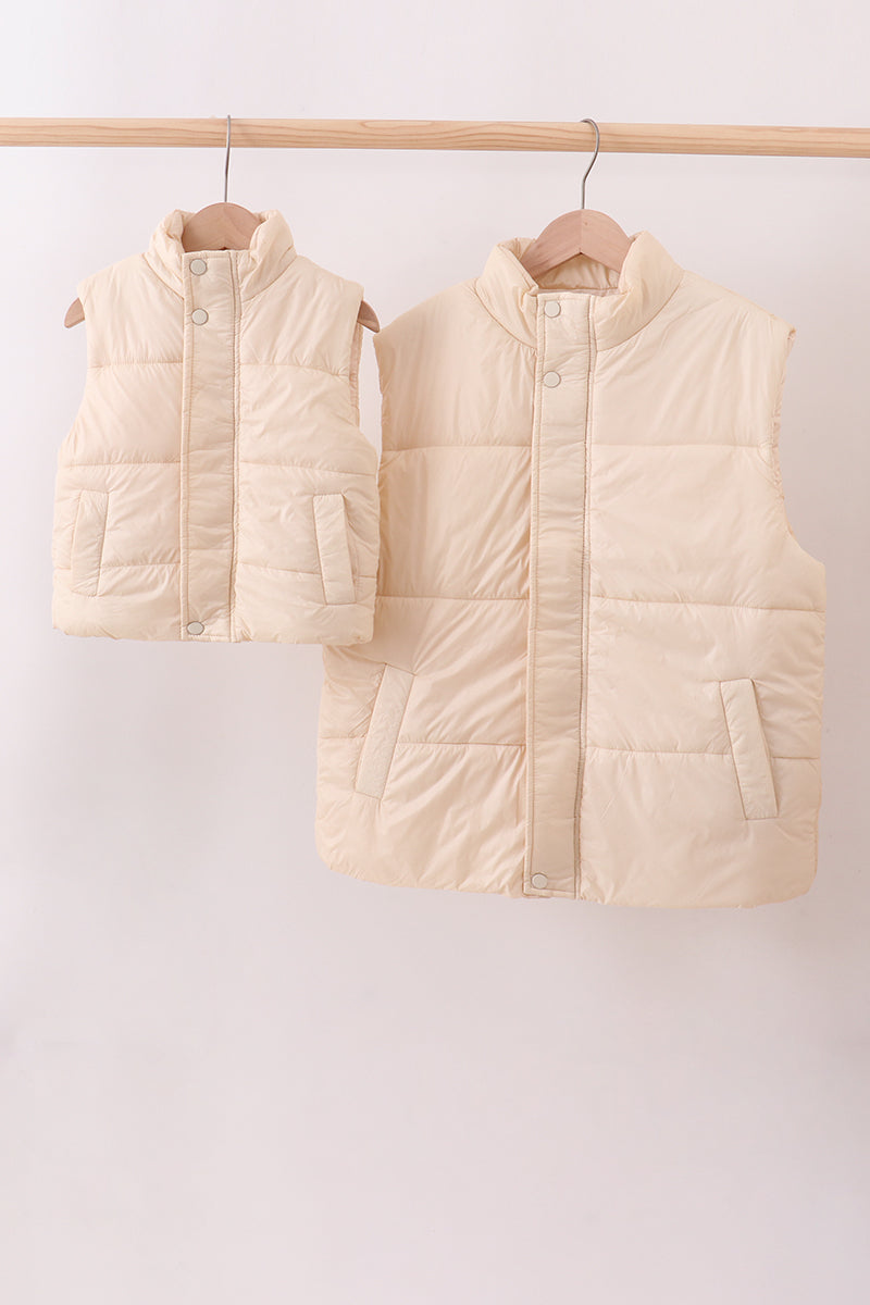 Gilet matelassé crème maman et moi