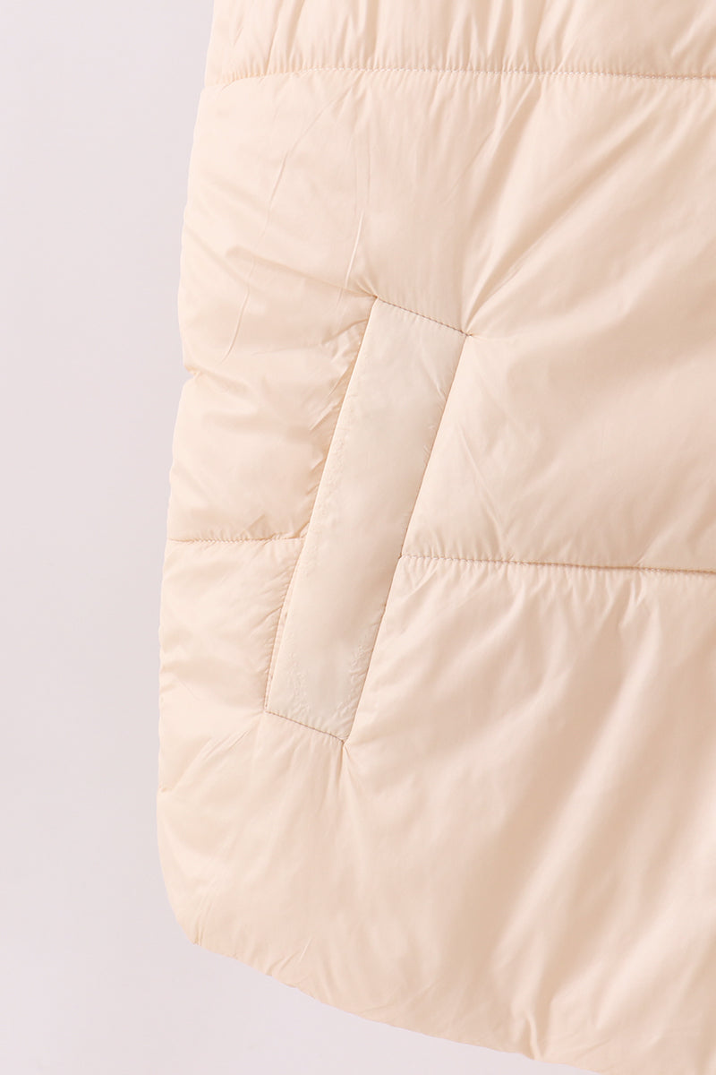 Gilet matelassé crème maman et moi