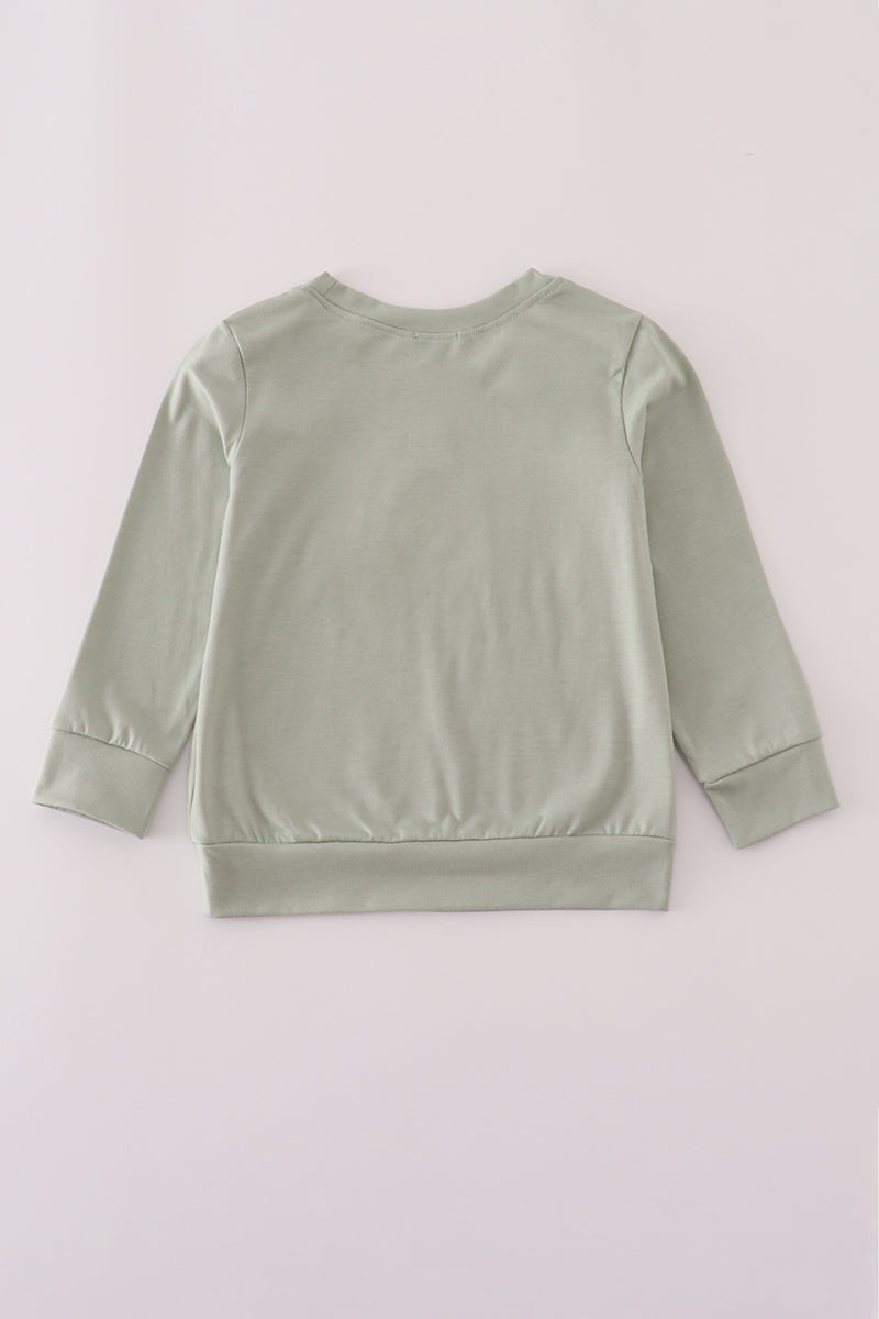 Haut appliqué citrouille et dinde sauge